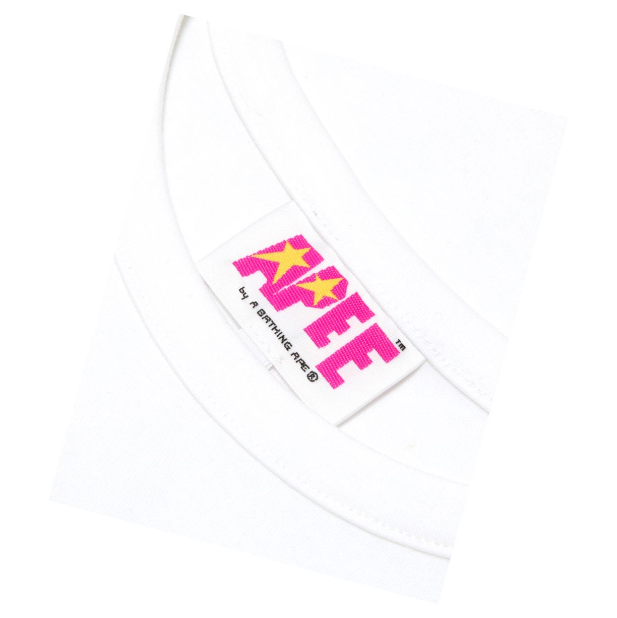 White A BATHING APE Logo Printed Slim Cut Tee Short Sleeve Women's T Shirts | WY4512873