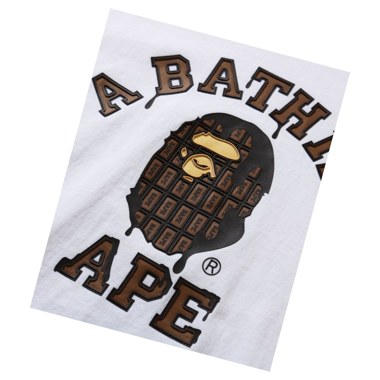 White A BATHING APE Valentine Chocolate Ape Head Tee Short Sleeve Women's T Shirts | CP8260759