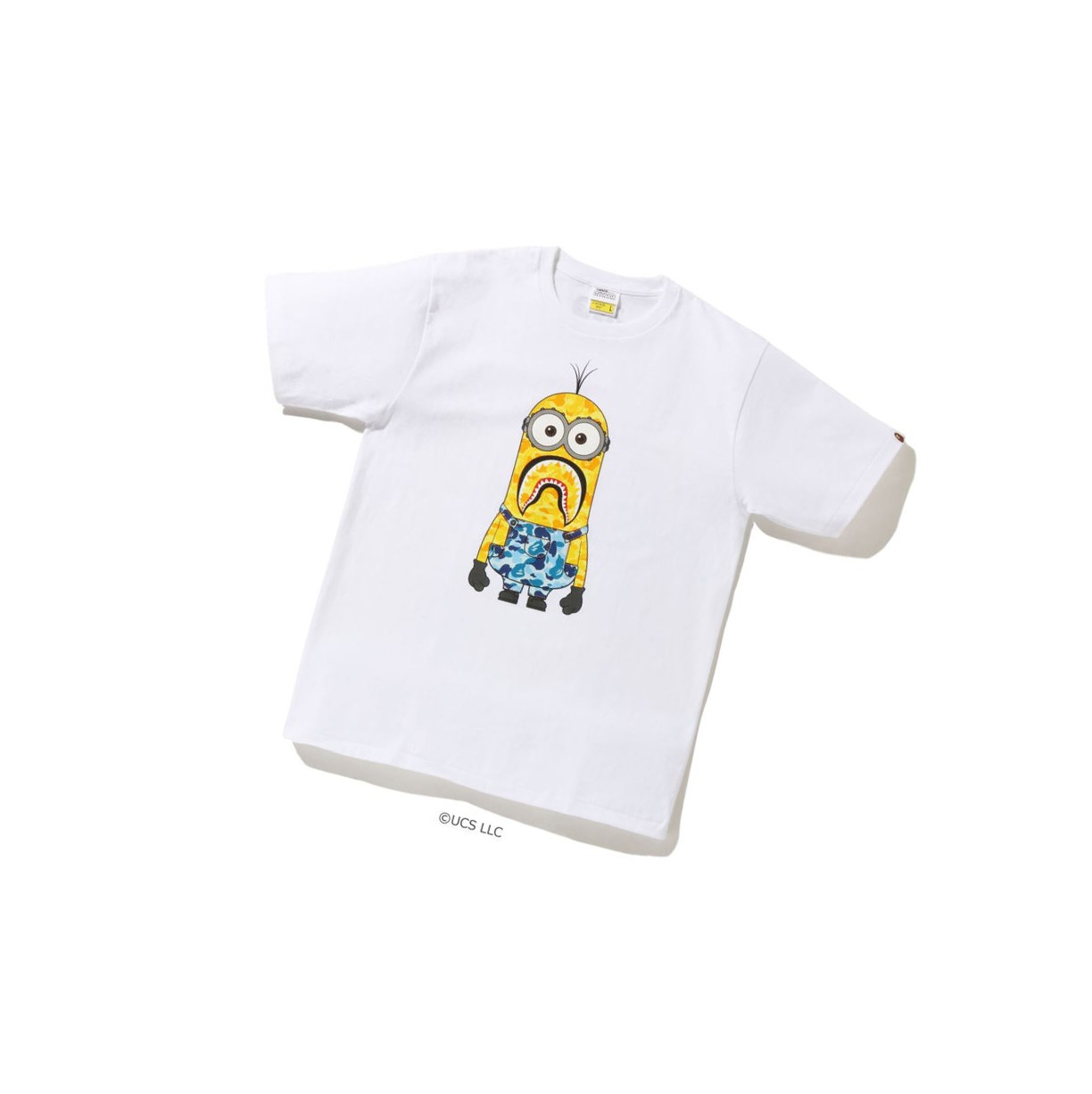 White A BATHING APE X Minions Tee07 Short Sleeve Men\'s T Shirts | KO4132985