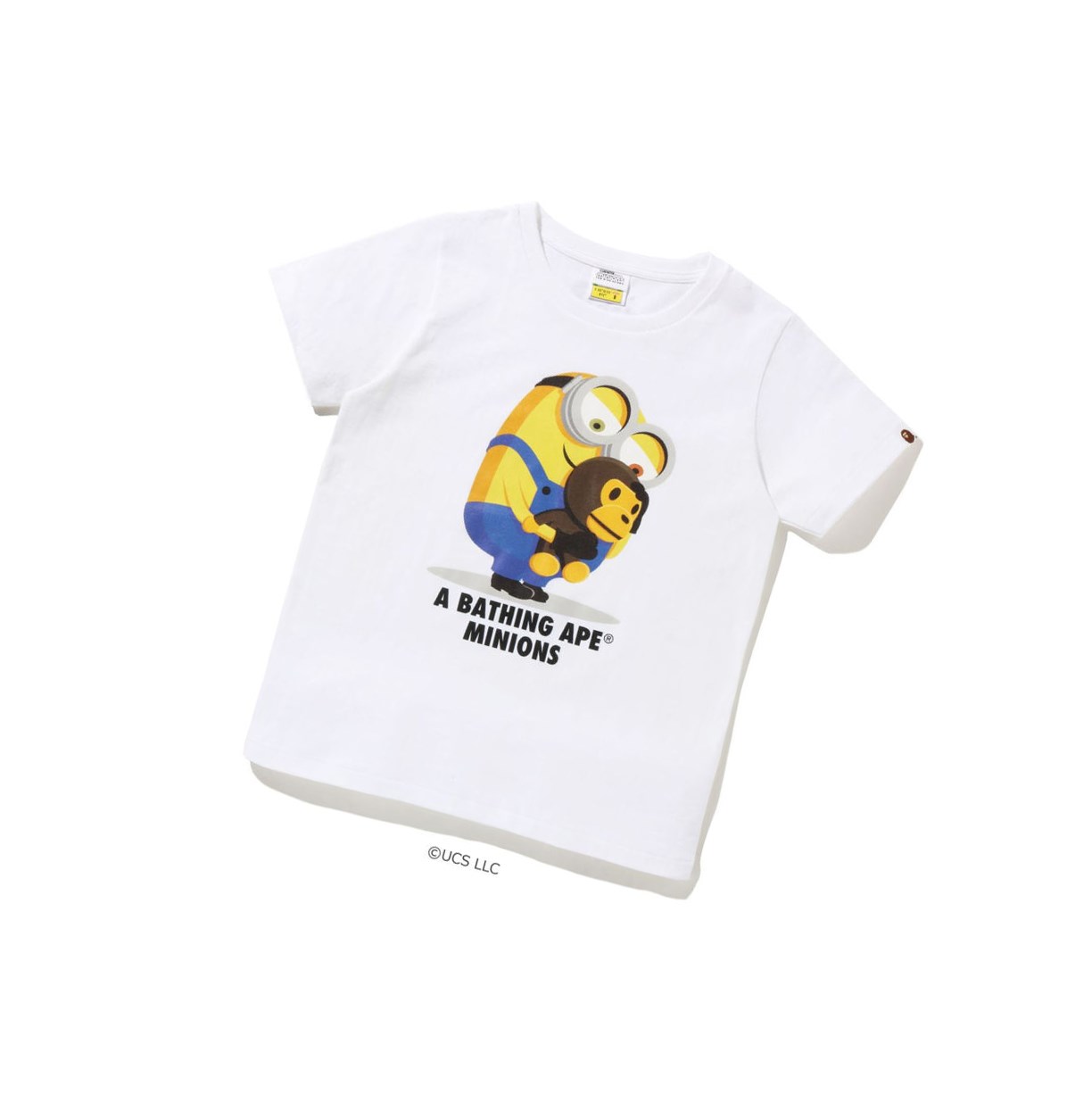 White A BATHING APE X Minions Tee08 Short Sleeve Women\'s T Shirts | NW9823051