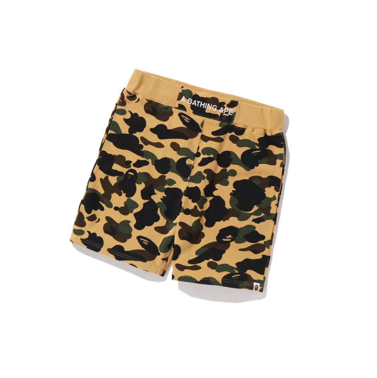 Yellow A BATHING APE 1st Camo Sweat Men\'s Shorts | QW0139562