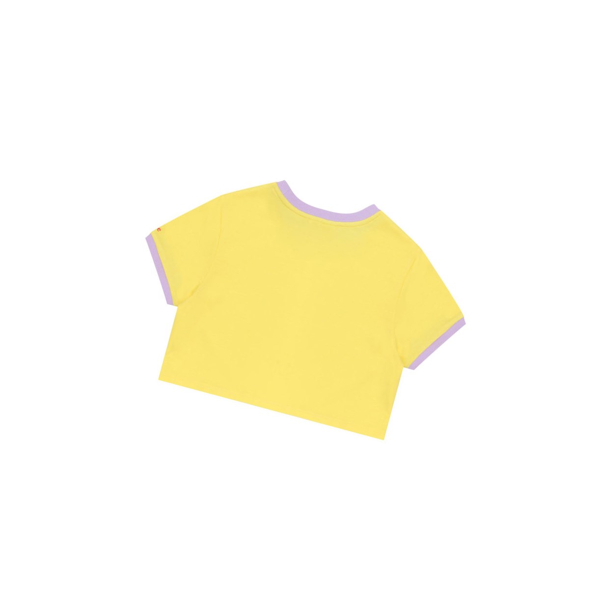 Yellow A BATHING APE Heart Cropped Tee Short Sleeve Women's T Shirts | YS3270684