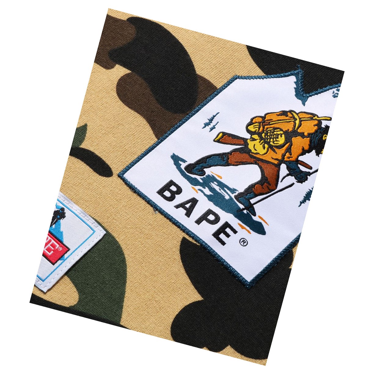 Yellow A BATHING APE Multi Label 1st Camo L/S Tee Long Sleeve Women's T Shirts | IH4815293